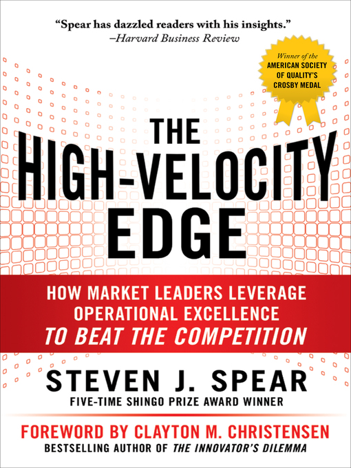 Title details for The High-Velocity Edge by Steven J. Spear - Wait list
